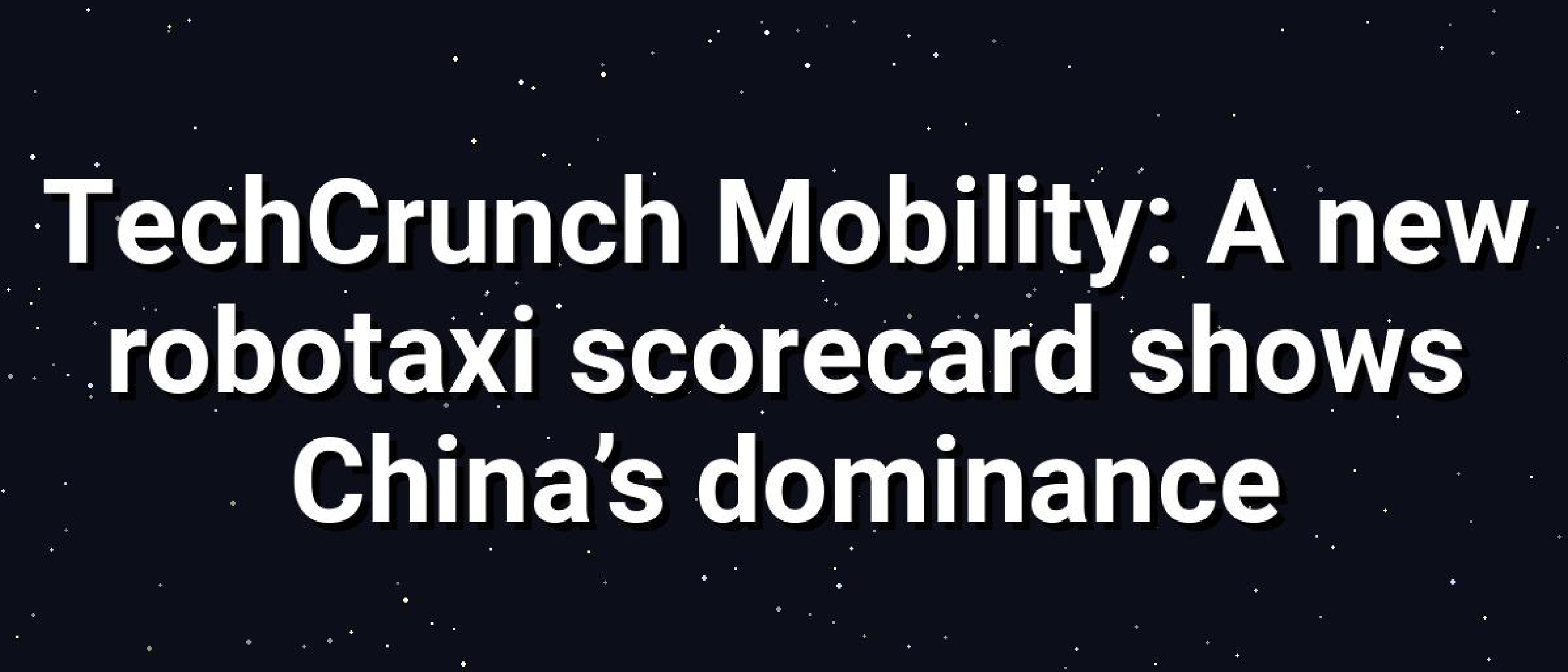 Robotaxi Scorecard