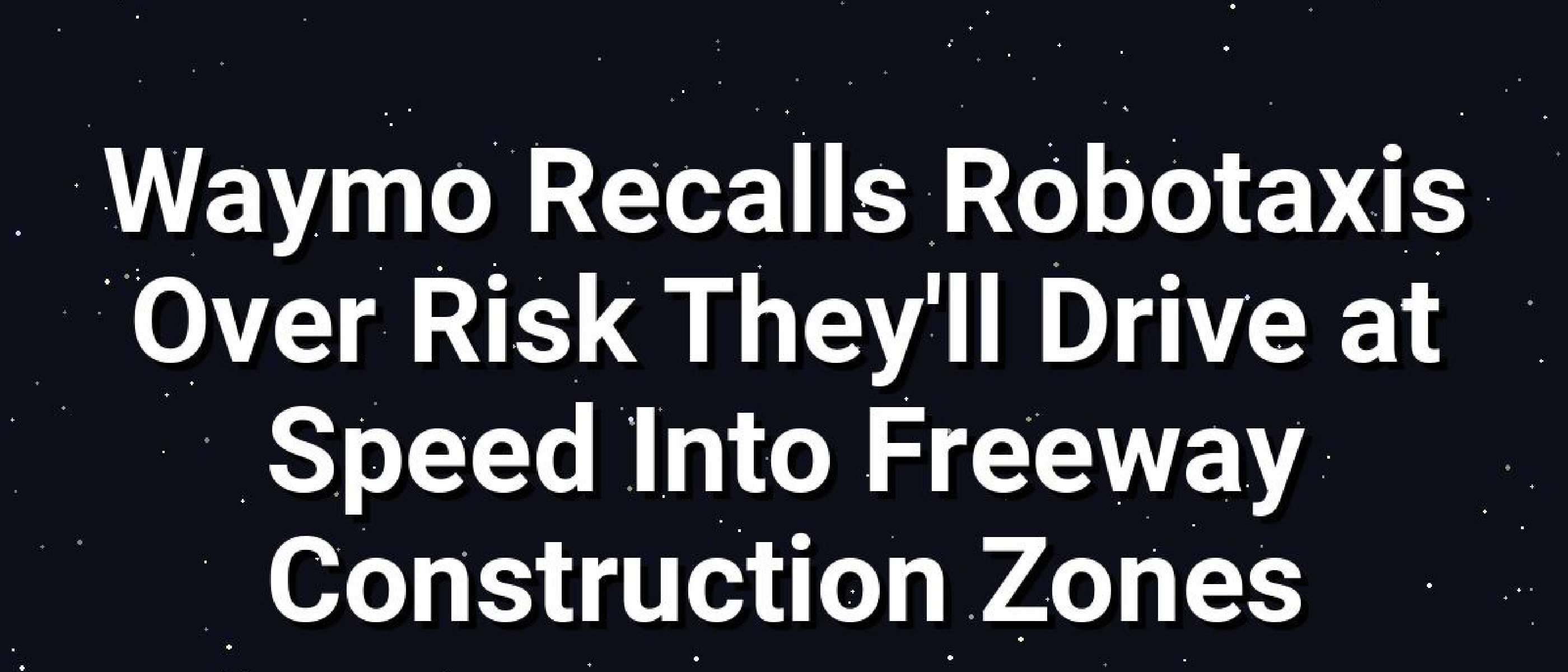 Robotaxi Recall