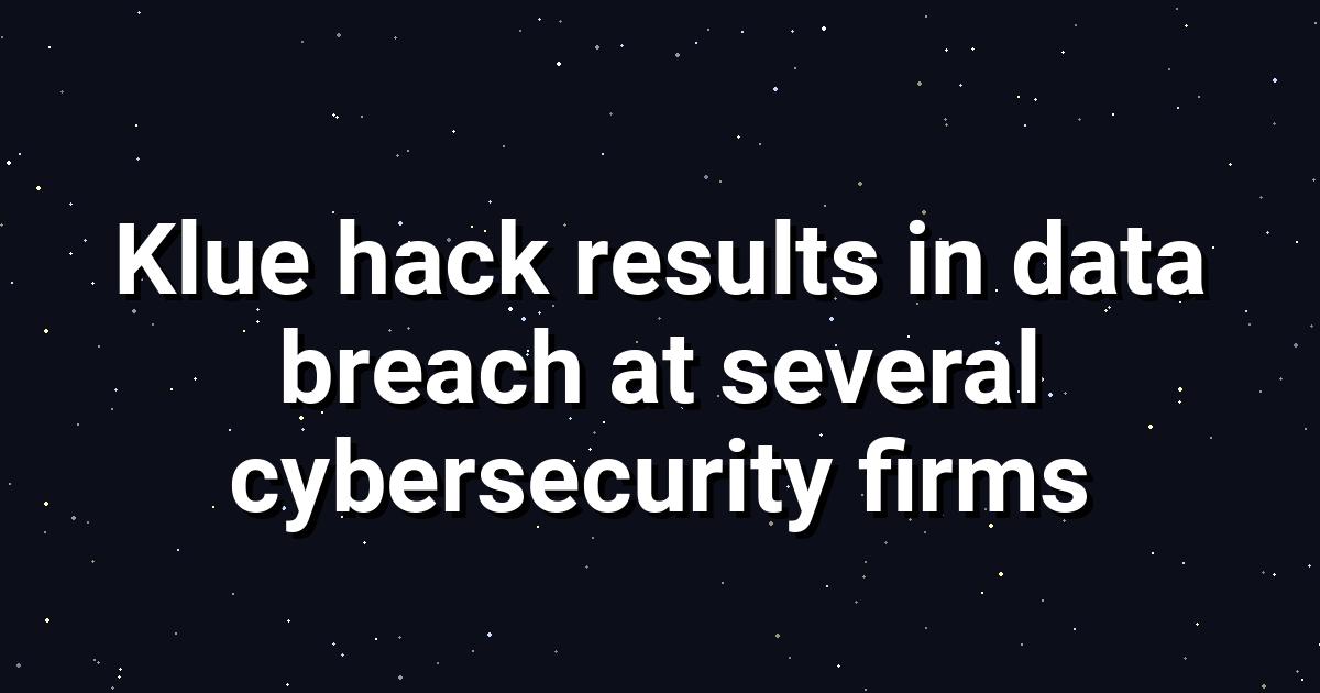 Klue Hack Data Breach