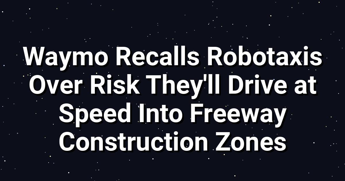 Robotaxi Recall